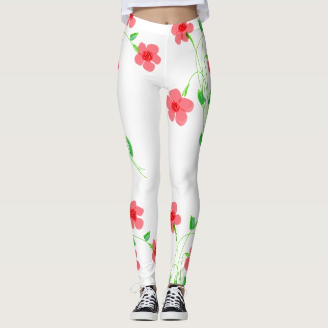 Leggings Leggencias florales rosas (Anverso)