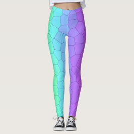 Leggings Leggencias geométricas luminosas del arcoiris