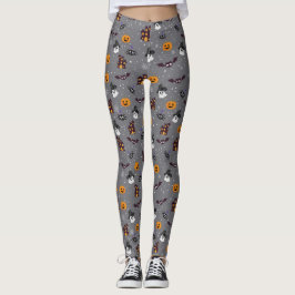 Leggings Leggencias grises para el tema de Halloween