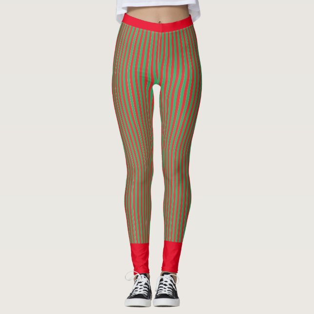 Leggings Leggencias grises y rojas con trazo (Anverso)