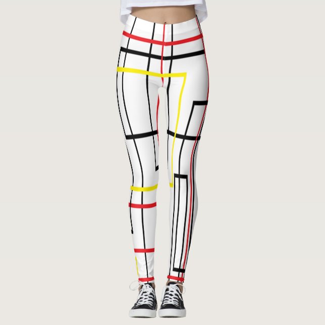 Leggings Leggencias Guay de red de líneas (Anverso)