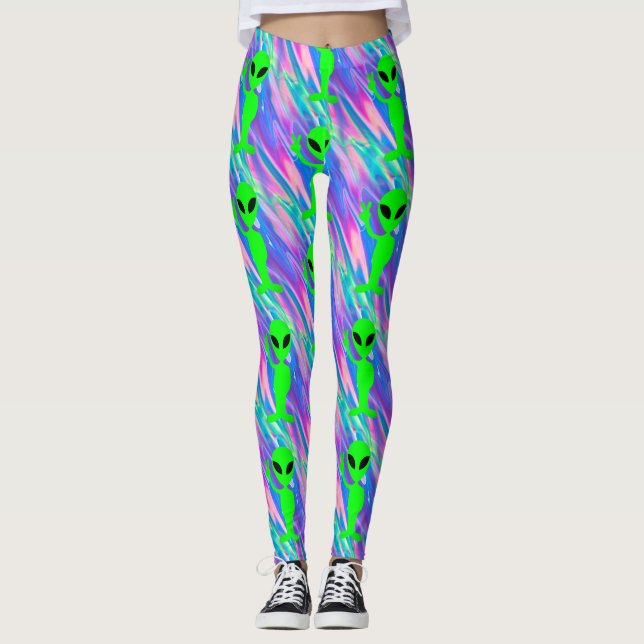 Leggings leggencias holográficas alienígenas (Anverso)