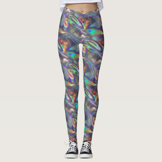 Leggings leggencias holográficas de plata (Anverso)