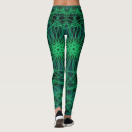 Leggings Leggencias inspiradas en Mandala verde y negra