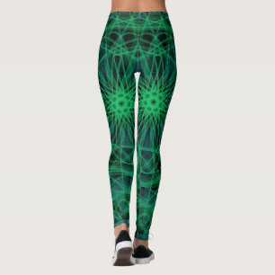 Leggings Leggencias inspiradas en Mandala verde y negra