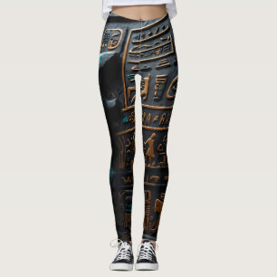Leggings Leggencias jeroglíficas de oro egipcias