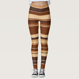 Leggings Leggencias marrón y blanca - Elegante y cómodo