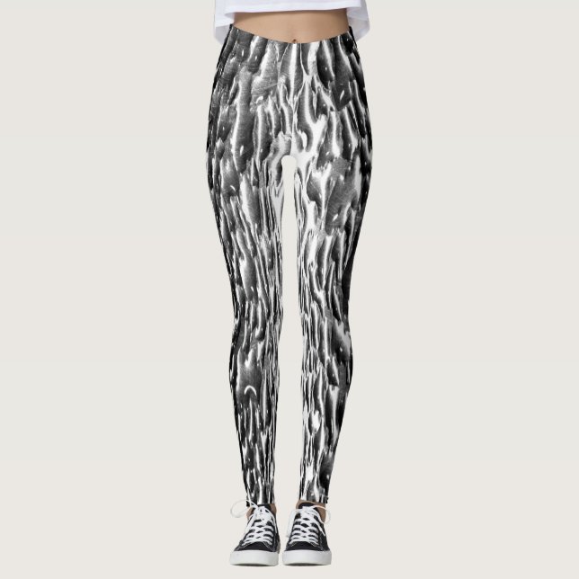 Leggings Leggencias metálicas de plata Metalizado húmeda, ú (Anverso)