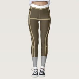 Leggings Leggencias Mondrian Brown Beige 2