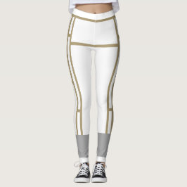 Leggings Leggencias Mondrina inspirado en el beige blanco 1