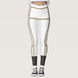 Leggings Leggencias Mondrina inspirado en el beige blanco 2