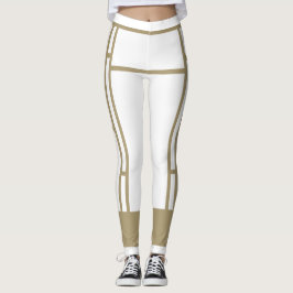 Leggings Leggencias Mondrina inspirado en el beige blanco 4