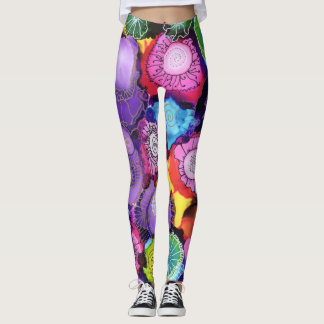 Leggings Leggencias moradas de garabatos