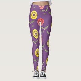 Leggings Leggencias moradas florales