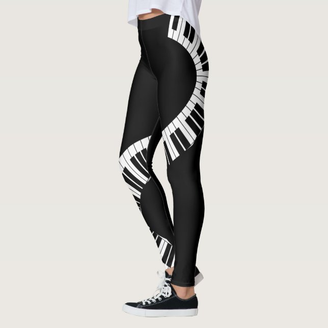 Leggings Leggencias musicales de teclado de piano (Izquierda)