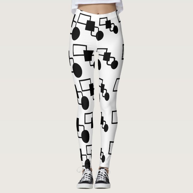 Leggings Leggencias Negra Y Blanca (Anverso)