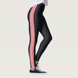 Leggings Leggencias negras con lado deportivo estirar tus c