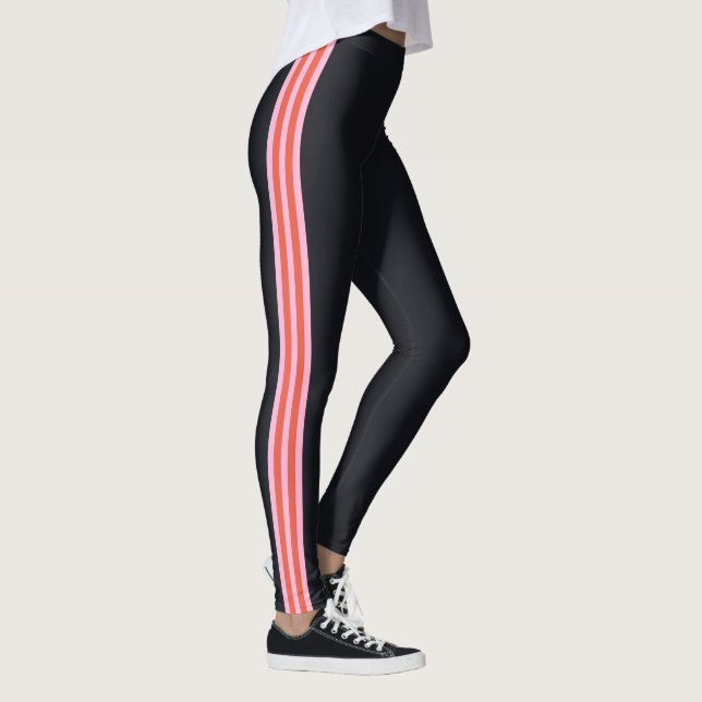 Leggings Leggencias negras con lado deportivo estirar tus c (Derecha)
