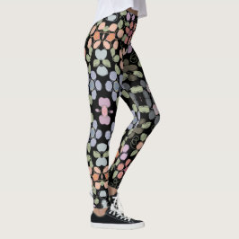 Leggings Leggencias negras floridas y elegantes