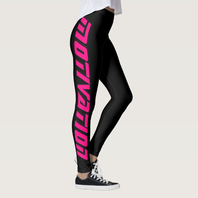 Leggings Leggencias negras "MOTIVACIÓN" (Derecha)