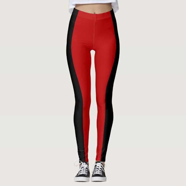 Leggings Leggencias negras y de garnet (Anverso)