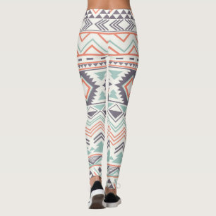 Leggings Leggencias para mujeres pasteles multi aztecas