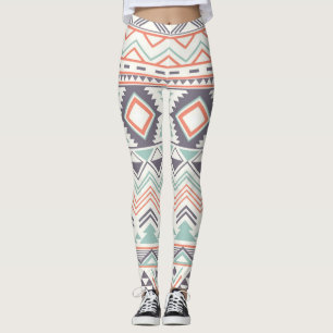 Leggings Leggencias para mujeres pasteles multi aztecas