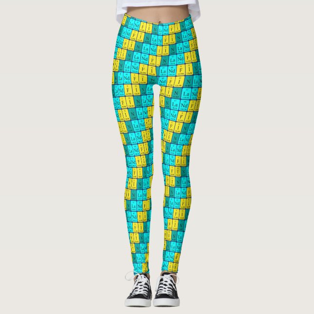 Leggings Leggencias patrióticas de tabla periódica de Finla (Anverso)