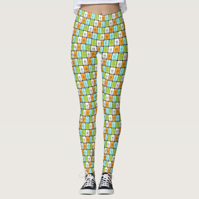 Leggings Leggencias patrióticas de tabla periódica neerland (Anverso)