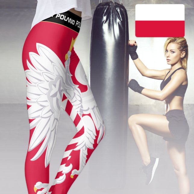 Leggings Leggencias patrióticas polacas, moda de la bandera (Subido por el creador)