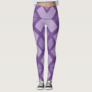 Leggings Leggencias - Patrón de Entramado de Baldosas en Tr