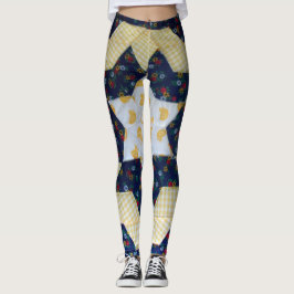 Leggings Leggencias - Patrón de inclinación de flor de estr