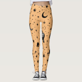 Leggings Leggencias - Patrón de las fases estrelladas de la