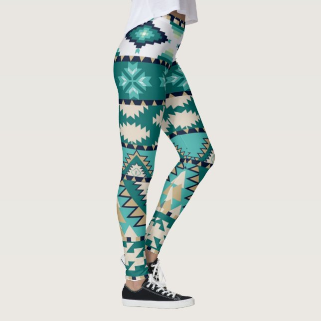 Leggings Leggencias/Patrón nativo americano azteca (Derecha)