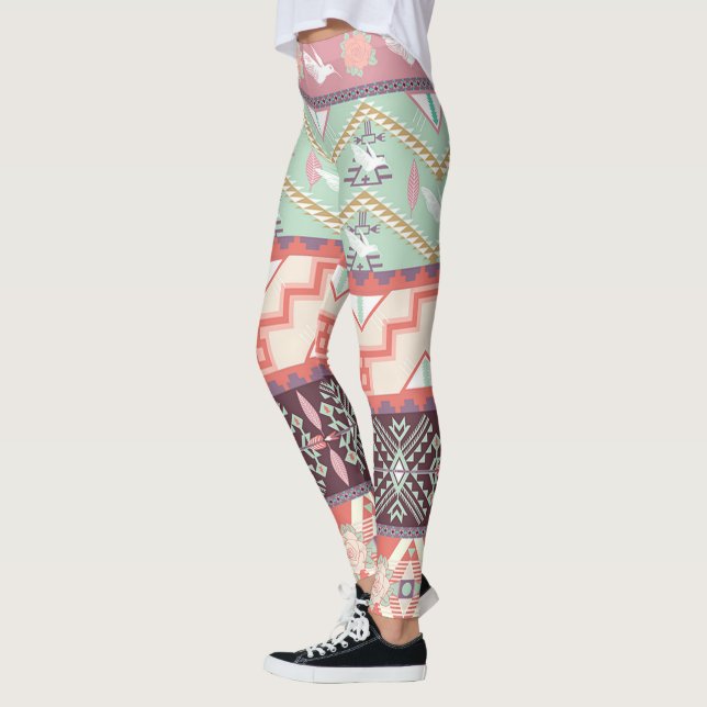 Leggings Leggencias/Patrón nativo americano azteca (Izquierda)