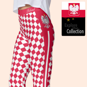 Leggings Leggencias polacas, moda premium, bandera polaca