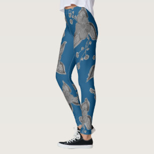 Leggings Leggencias Profundas De Estilo Azul Y Gris
