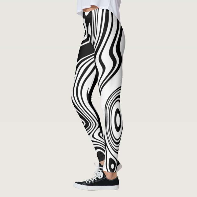 Leggings Leggencias rayadas en blanco y negro o elegir colo (Izquierda)