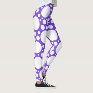 Leggings Leggencias reales de puntos de polka púrpura