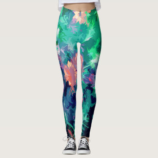 Leggings Leggencias Resumen Diseño de Flores Jardín
