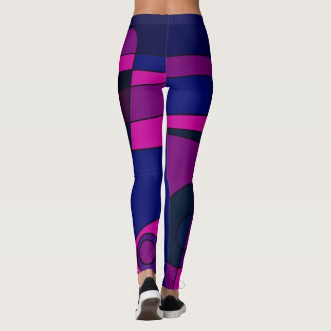 Leggings Leggencias Resumen Surfing Deep Pink Blue (Reverso)