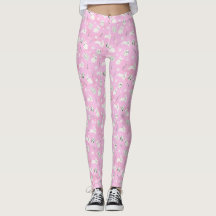 Leggencias rosa con estampado Bunny