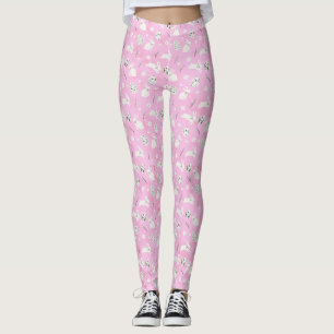 Leggings Leggencias rosa con estampado Bunny