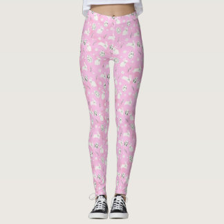 Leggings Leggencias rosa con estampado Bunny