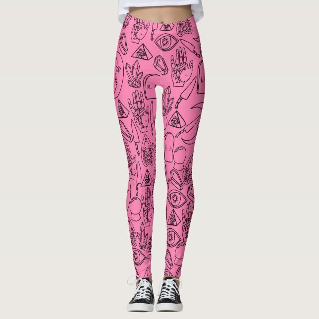 Leggings Leggencias rosadas de Halloween (Anverso)