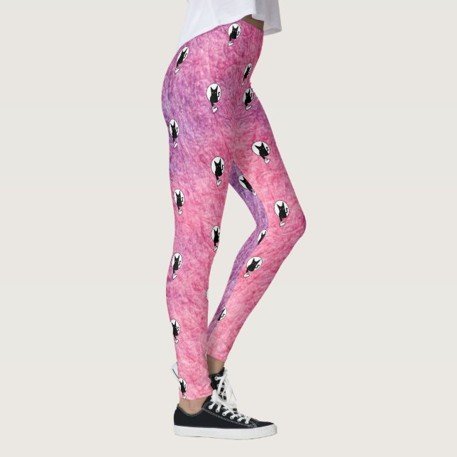 Leggings Leggencias rosas de Halloween del poeta Adiela Ako (Derecha)