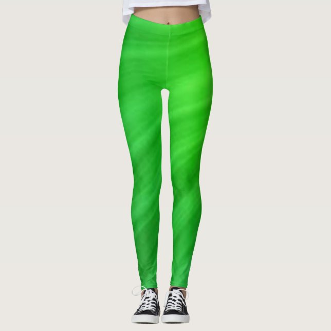 Leggings Leggencias sólidas simples y verdes (Anverso)
