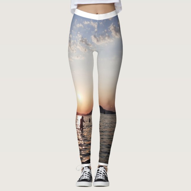 Leggings Leggencias Sunset Swimmers para mujeres (Anverso)
