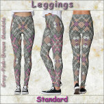 Leggings LEGGINACIÓN - Diseño de Mandala gris-rosa-marrón<br><div class="desc">En estas Leggings se muestra una imagen de color gris, violeta, rosa, marrón y verde. Disponible en cinco tamaños para mujeres (XS, S, M, L, XL). Consulte la descripción "Acerca de este producto" a continuación para obtener información general sobre el tamaño y el producto. La imagen "en mosaico" cubre el...</div>