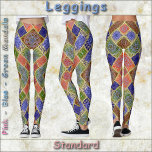 Leggings LEGGINACIÓN - Diseño de Mandala rosa-azul-amarillo<br><div class="desc">Una imagen en tonos rosas, azules, amarillos y verdes (y más) hacen que estas Leggings estándar sean muy coloridas. Disponible en cinco tamaños para mujeres (XS, S, M, L, XL). Consulte la descripción "Acerca de este producto" a continuación para obtener información general sobre el tamaño y el producto. La imagen...</div>